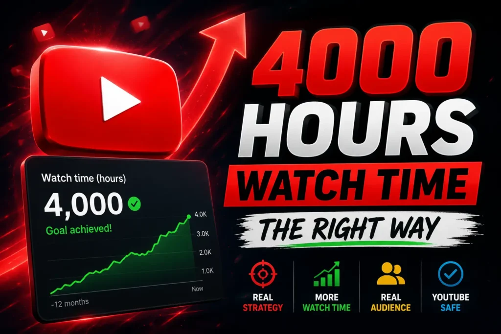 YouTube 4,000 Watch Hours: How to Reach 4,000 Hours Fast Without Breaking YouTube Rules
